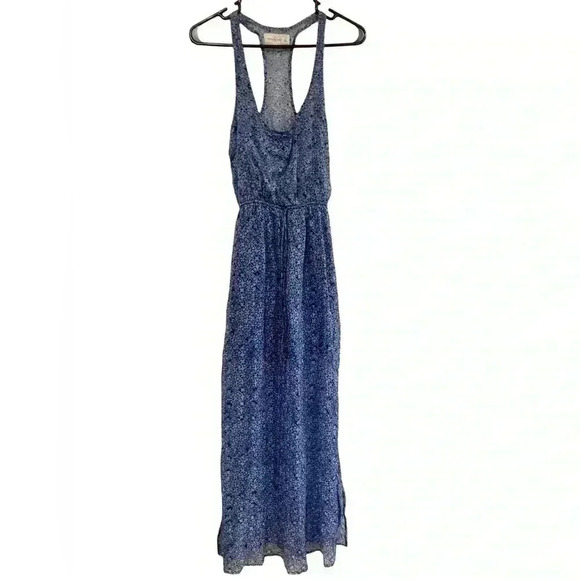 Abercrombie & Fitch Women's Sleeveless Maxi Dress Blue Racer Back - Picture 1 of 12